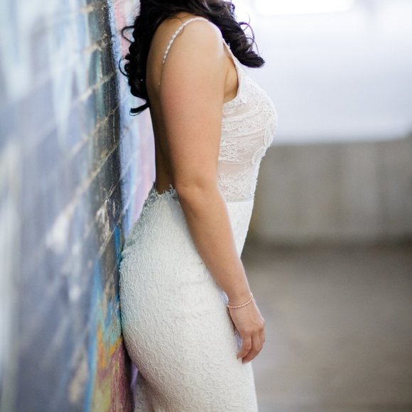 Wedding Dress - low back, spaghetti strap dress - Picture 6 of 16